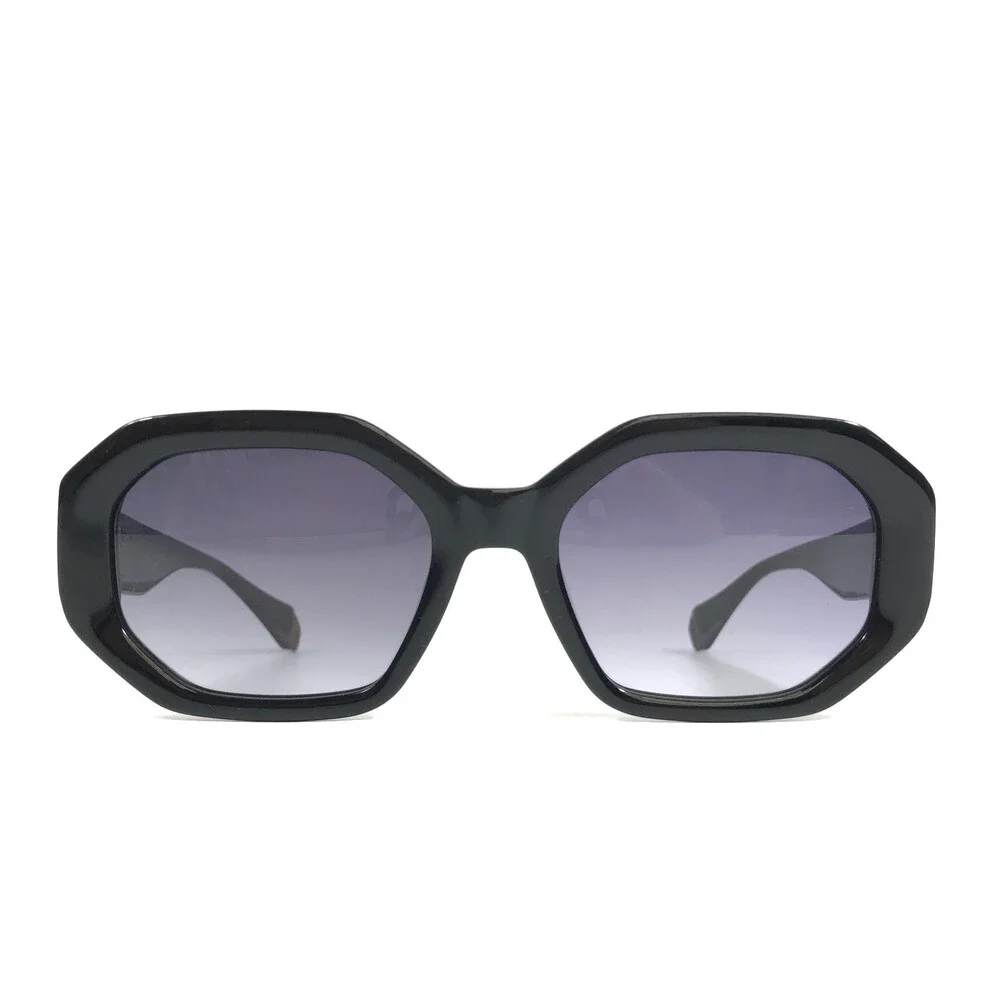 Gigi Studios Sunglasses CITRUS 6944/1 Black Geometric Frames with Gray Lenses